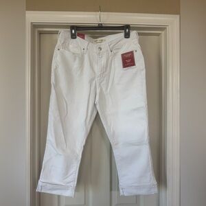 Levi's White Ankle Crop Jeans